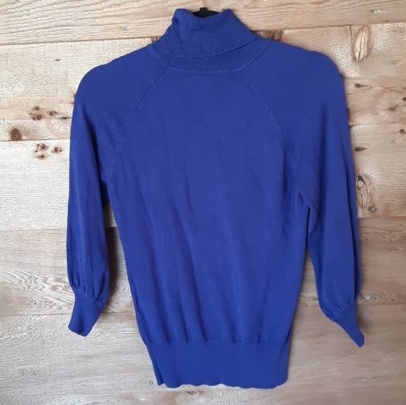 Express Purple Turtleneck with Elbow Bubble Sleeves Size Small - Picture 2 of 3